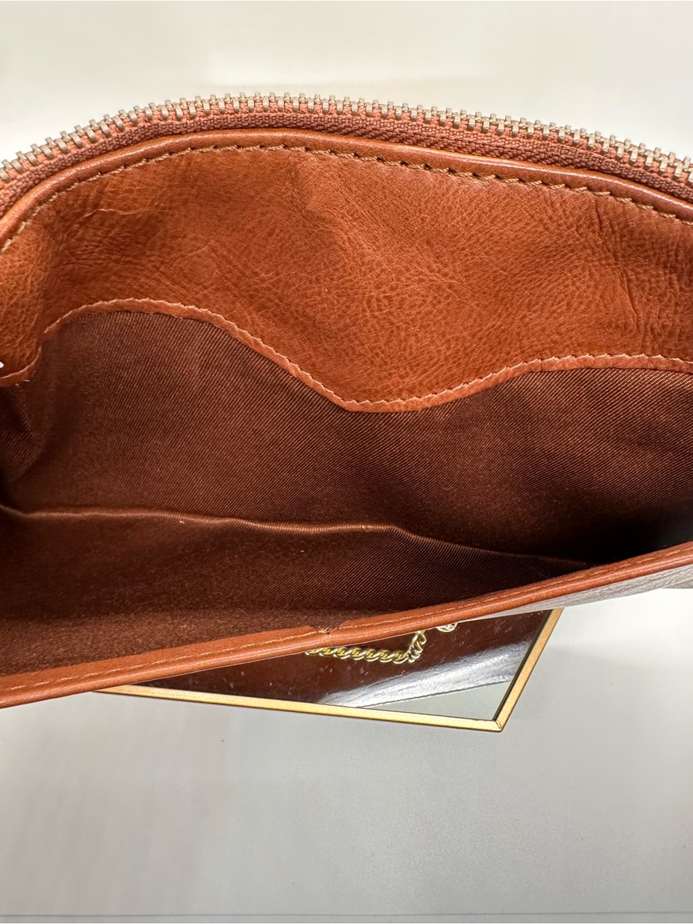 RACHEL Rachel Roy Cognac Brown Leather Wristlet - Picture 8 of 8